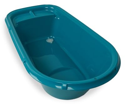 THERMOBABY - Baignoire LUXE - Bain de bébé - Légère - Compacte - De la naissance à 12 mois - Emeraude - Fabriqué en France