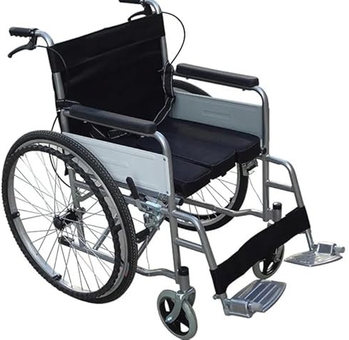 Lightweight Folding Wheelchair Self Propelled with Commode Pan Padded Wheel Chair