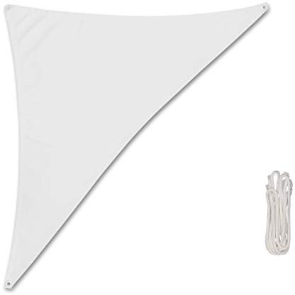 Rollmayer Sonnensegel Sonnenschutz, Terrasse & Garten & Balkon & Camping, Wetterschutz, windabweisend & wasserabweisend mit UV Schutz Kollektion Oxford (Weiß, Dreieck 1.5x1.5x2m)