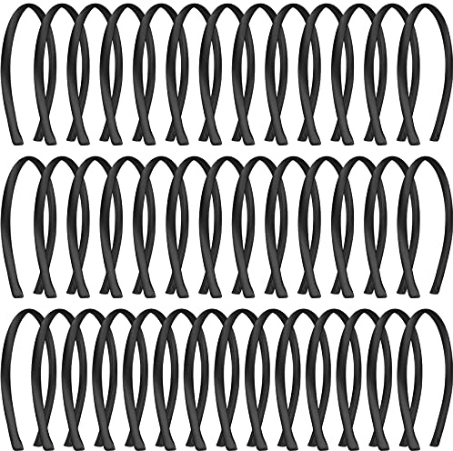 Duufin 40 Stück Haarreifen Satin 1cm Satin Stirnbänder für Mädchen Damen