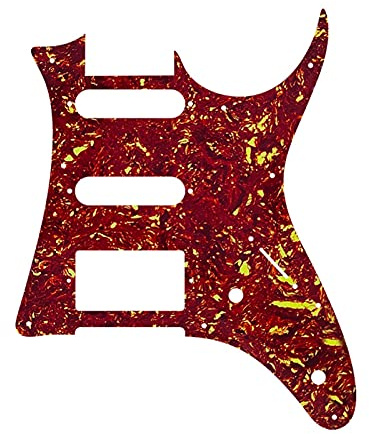 Gitarren-Pickguard Gitarre- Teile 10-Loch- Schraube Guitar- Picker Für Humbucker HSS.Pickup- Schaber Eine Vielzahl Von Farben Zur Auswahl Schlagbrett Scratchplate (Color : 4Ply Red Tortoise)
