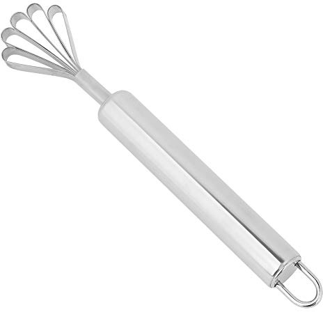 Tiiyee Stainless Steel Coconut Scraper, 5-Jaw Multi Purpose Kitchen Grater | Even Wire Scraping Hook for Hanging, Multi Use Easy Clean Rust Proof for Coconut Fish Scale Carrot Potato Vegetable Fruit