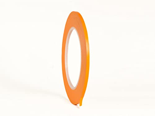 Klebeland Ruban de contour orange Fineline de 1 mm x 55 m - Ruban de finition de qualité supérieure - Pour aérographe ou vert - 1 mm - 55 m - Orange