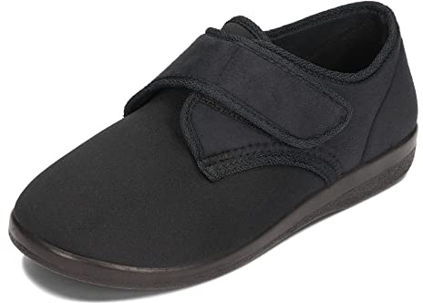 OrtoMed Orthopaedic Shoes Women Men Adjustable Width Velcro 36-46 EU (36, Black 6013)