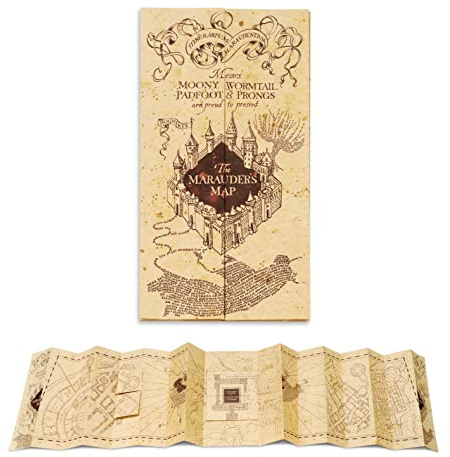 Grupo Erik Karte des Rumbtreibers Harry Potter Karte mit einer Größe von 174x39,5cm Offizieller Harry Potter Fanartikel Merch Geschenke