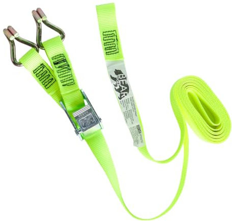 BearTOOLS 3 Meter Hi-Vis Ladder Strap C/W Cam Lock - Ladder Straps for Safety - Cam Lock Connector, Stabiliser for Work Ladders - Avoid Slips & Accidents When Working At Height