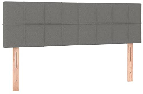 vidaXL Kopfteile Dunkelgrau 144x5x78/88 cm Stoff