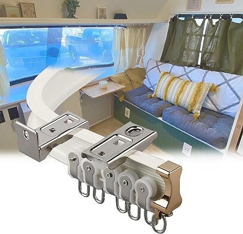 LIYI929GP Bendable Curtain Rail Für Erkerfenster, Wohnmobile, Flexible Biegbare Vorhangschiene Für Duschvorhangstange, dauerhaft Schiebetür Laufschiene, Gardinen Für Schräge Fenster