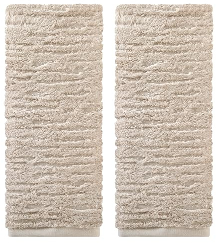 SKL Home CloudSoft Cotton Luxury 2-Piece Hand Towel Set, Oatmeal