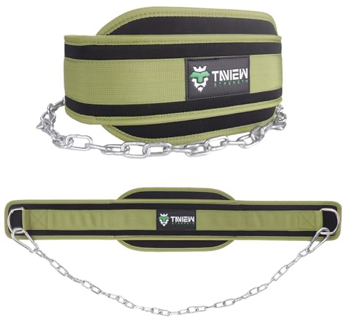 TAVIEW Dip Gürtel mit Kette Gewichteter Gürtel für Pullups mit Heavy Duty Dip Gürtel mit Kette