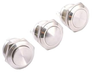 22mm Self Compound Plane Arc Surface Metal Button Switch Screw Foot Without Lamp CZAOINCU(High)