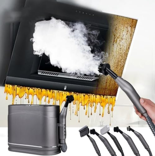 LoJax Pulitore a Vapore Portatile Ad Alta Temperatura, Macchina per La Pulizia Domestica Portatile da 1500 W Pulitore a Vapore Multiuso per Cucina, Divano, Bagno, Auto