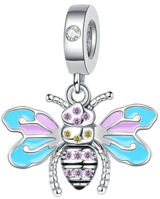 GOUWO Bee Charms en Argent 925 Compatibles Avec Les Bracelets et Colliers Pandora Bijoux Pour Femmes Mère Fille Anniversaire Halloween Fête Des Mères Cadeaux de Saint-Valentin