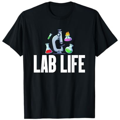Lab Life Microscope Beakers Science Enthusiast T-Shirt