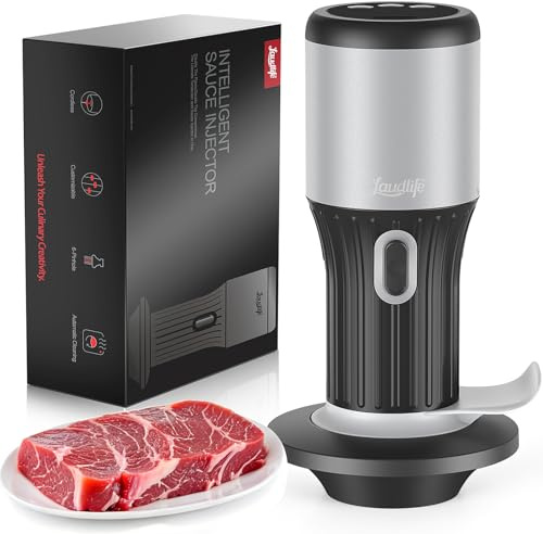 Smart Marinade Injector, 2-in-1 Meat Tenderizer With Flavor Syringe, 20 Stainless steel Blades For BBQ Steak Beef Turkey Brisket Pork Kitchen Cooking
