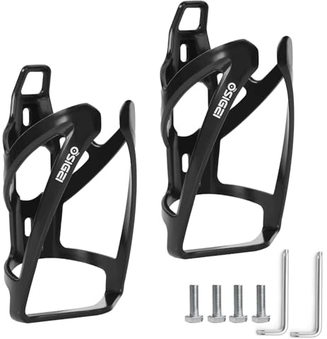 OSIGEI Flaschenhalter Fahrrad Aktualisierte Version Getränkehalter 35g Leichtgewicht Trinkflaschenhalter Farbverlaufen Getränkehalter Fahrrad für MTB und Rennräder (Schwarz*2)