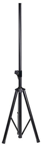 QTX Robuster Lautsprecherständer, verstellbares Stativ-PA-Ständer für DJ, Studio, Monitor, tragbare und angetriebene Lautsprecher, 35 mm Zylinderstange, maximale Belastung 60 kg, Höhe 0,95–1,7 m