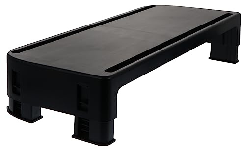 SHINEOFI 1 Pièce Support Élévateur pour Ordinateur Ajustable Rack de Stockage de Bureau Noir pour Moniteur et Ordinateur Portable Améliorez Votre Posture et de Espace de Travail