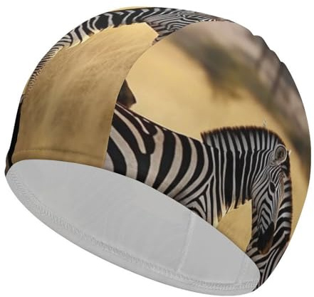 Cuffia da nuoto Dairy Cow per donne e uomini, cuffie da bagno impermeabili, mantengono i capelli asciutti, elastiche, cuffie da nuoto per adulti, comode cuffie da nuoto per capelli lunghi, cuffie da n