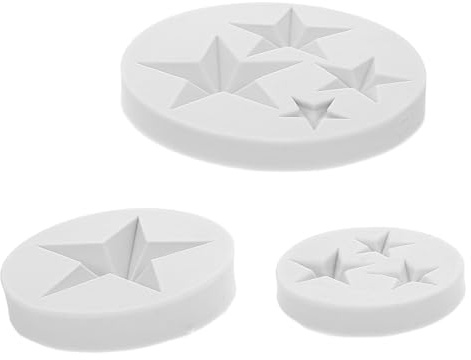 SAFIGLE 3piezas Molde de Silicona Forma de Estrella Unidades para Hacer Dulces Cake Pops y Cupcakes Molde de Resina para Joyería y Proyectos de Bricolaje