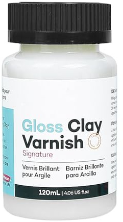 Barniz cerámico brillante - esmalte artesanal transparente | Revestimiento protector de alto brillo, superficie lisa y duradera para cerámica de arcilla, escultura, pintura, escuela, hobby, bricolaje,