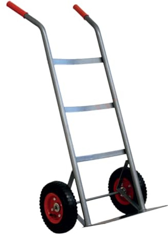 LoviStore Carrello Portapacchi Professionale in Acciaio Verniciato, Portasacchi con Ruote Pneumatiche Ø200 mm in Gomma Piena, Trolley da Trasporto per Traslochi Portata 200 kg