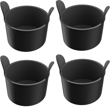 Tazas escalfadas de silicona para huevos - Paquete de 4 tazas en forma de