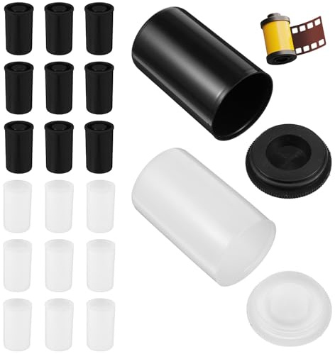 VALICLUD Contenitori per Pellicole 35 Mm Coperchio, Set 20 Pezzi Plastica Pe Resistente, Custodia per Rullini e Piccoli Oggetti, per Conservazione Macchina Fotografica e Viaggiatori