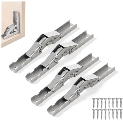 JIXLOUR - Bisagra de puerta plegable de 90 grados para armarios, cocinas y muebles - Bisagra de puerta de armario resistente para fácil instalación en mesas y armarios