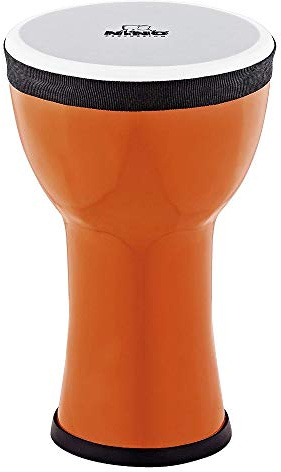 Nino Percussion Elements Mini Djembe, Orange (NINO-EMDJ-T) | Musikinstrument für Kinder ab 3 Jahren, Durchmesser 6 Zoll, Kunststoff
