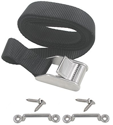 YYST 72 Gas Tank Strap Fuel Tank Strap W/Stainless Steel Clamp and Deck Loops - Hardware Included