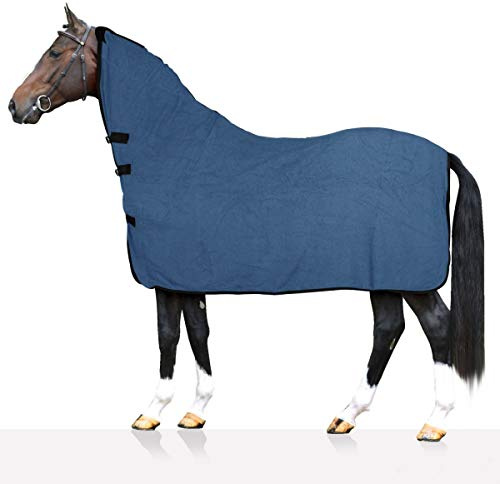 Tecno, Coperta Spugna Cloth High, Utile per Proteggere Il Cavallo dagli Sbalzi di Temperatura, dalla Pioggia e dagli Insetti, Royal Blu 145 cm