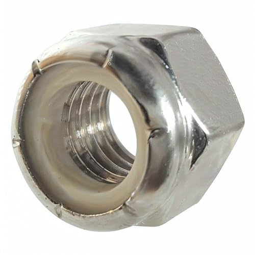 BCP Fasteners 25 Pack 3/8-16 Stainless Steel Nylon Insert Hex Lock Nuts (BCP588)