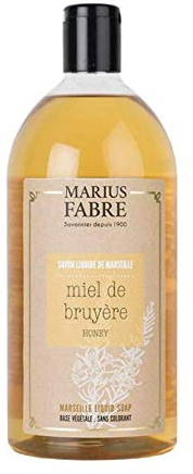 Marius Fabre Flüssigseife Marseille Heidehonig, Größe – 1 l | Olivenöl, Hände & Körper, mehr als 98 % Inhaltsstoffe natürlichen Ursprungs, französischer Herkunft