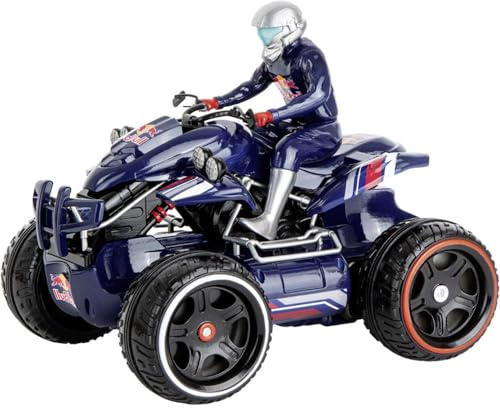 Carrera 2,4GHz Red Bull Quad Bike für Teenager ab 12 Jahren & Erwachsene I mit Allrad-Antrieb für Offroad-Stunts mit 360°-Spin I fahrbar auf Land, Schnee & Wasser I Coole Geschenkidee zu Ostern