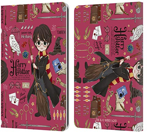 Head Case Designs Offizielle Harry Potter Harry Muster Deathly Hallows XXXVII Leder-Wallet-Hülle Kompatibel mit Kindle Paperwhite 1/2 / 3