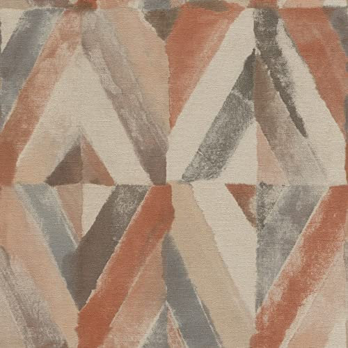 Rasch Carta da parati 704020 della collezione Kalahari in tessuto non tessuto rosso, beige e grigio con motivo in stile africano pittura tessile 10,05 m x 53 cm (lunghezza x larghezza)