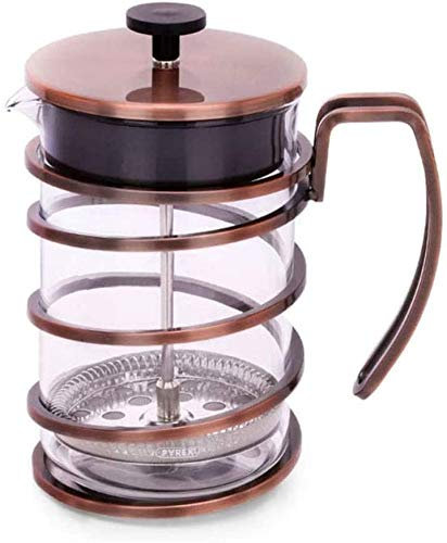 NCRD caffè in Acciaio Inox Stampa Francese con caraffa in Vetro da 27oz, Fa deliziosi caffè, Facile da Usare e pentola di Pulizia Rapida - Acciaio Inox + Vetro, Vaso di Stampa Francese