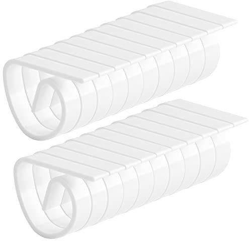 AUXSOUL 24 Stück Tischdeckenklammern, Tischtuchklammern aus bruchfestem Kunststoff in weiß, Tischdeckenhalter Verdickter Tischklammern Klammern Set für Dicke und dünne Tische, drinnen und draußen