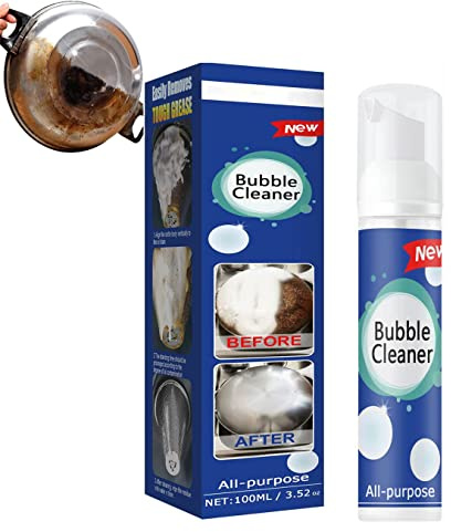 Foaming Heavy Oil Stain Cleaner,Schäumender Schwerölfleckenreiniger,Leistungsstarker Schaumreiniger zur Fleckenentfernung,Schaum-Entfetter,Profi Küchenfettreiniger,Allzweck Schaumreiniger (100ML)