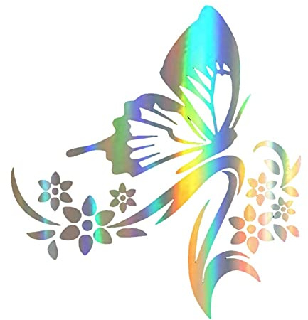 iSpchen Autoaufkleber 3D Blumen Schmetterling Aufkleber Personalisierte Motorhauben Karosserie Stoßstangen Anti-Kratz Aufkleber Auto Heckscheiben Fenster Styling Dekoration Sticker