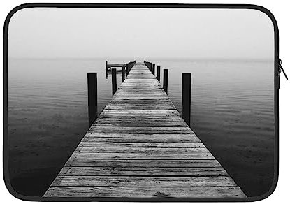 Wood Jetty and Calm Lake Laptop-Hülle, wasserdicht, leicht, Computer-Abdeckung, Notebook-Tragetasche, kompatibel mit 13 Zoll Laptop