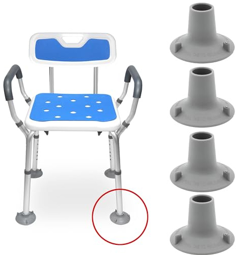 Antal: 4 x stora baserade sugben spetsar gummihylsor för bad och duschpallar – 28 mm (1 1/8 tum) – av Lifeswonderful