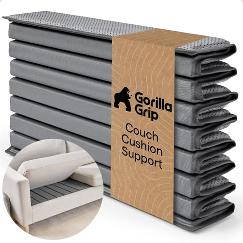 GORILLA GRIP Heavy Duty Couch Cushion Support Board to Fix Sagging Sofas, 21.5 x 54 Loveseat, Thick Plywood Boards Add Strong Seat Supports, Stay in Place Replacement Stuffing Under Couches Grey