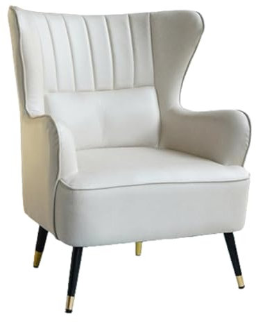 Llchaensc Loungesessel, Armlehnenstuhl Mit Metallrahmen, Mit Nähten, Mid-Century-Modern-Stil, Für Wohnzimmer, Schlafzimmer, Arbeitszimmer, Lounge,A
