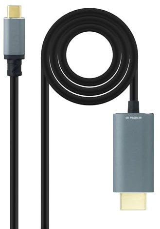 Blendend Cable conversor USB-C a HDMI, 8K@60Hz, 1.8m, Ideal para conectar Dispositivos a Pantallas de Alta definición.