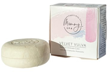 Velvet Vulva – Festes veganes Intimpflegestück mit Milchsäure & Bio-Sheabutter für die Intimhygiene in Schwangerschaft & Wochenbett, seifenfrei, pH-schonend