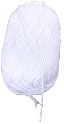 BELLIFFY Milk Cotton Yarn for Knitting and Crochet, 50g White 5-ply Chunky Cotton Yarn for Sweaters Hats Scarves, Soft DIY Knitting Accessories Suitable for Winter Crafts