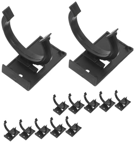 Clip per Battiscopa da Cucina per Mobile, Plastico Nero, 12 Set | Installazione Facile, Resistente'usura E'acqua, per Cucine Ufficio e Commerciali, Uso Versatile