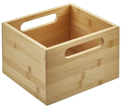 ORGA-BOX Organisations-Container Bambus geölt 200 x 225 x 150 mm | für Apothekerschränke und Schubladen Schubladeneinsatz Auszugseinsatz Ordnungssysteme von SOTECH